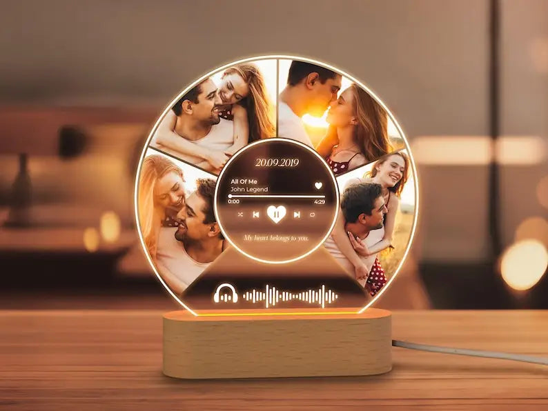 Multiluxi Personalisierte Musik- und Foto-Plakette