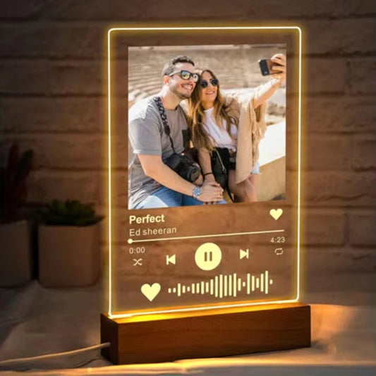 Multiluxi Personalisierte Musik- und Foto-Plakette