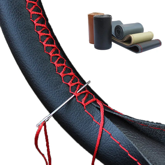 Multiluxi DIY Universal Mikrofaser-Leder Lenkradbezug