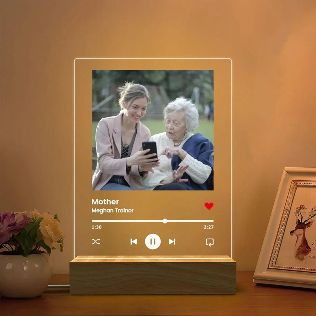 Multiluxi Personalisierte Musik- und Foto-Plakette