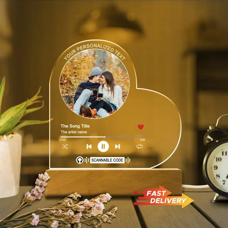 Multiluxi Personalisierte Musik- und Foto-Plakette