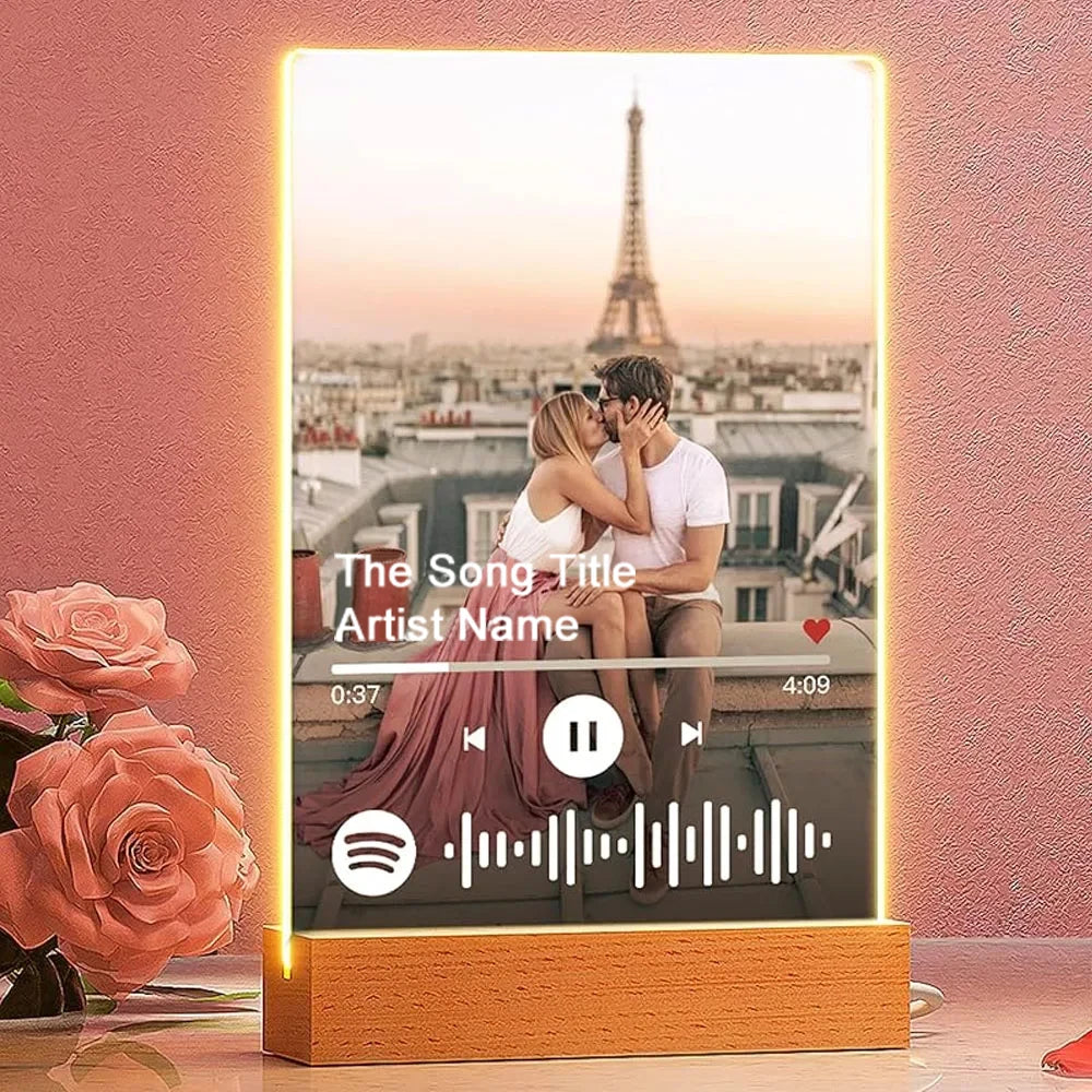 Multiluxi Personalisierte Musik- und Foto-Plakette