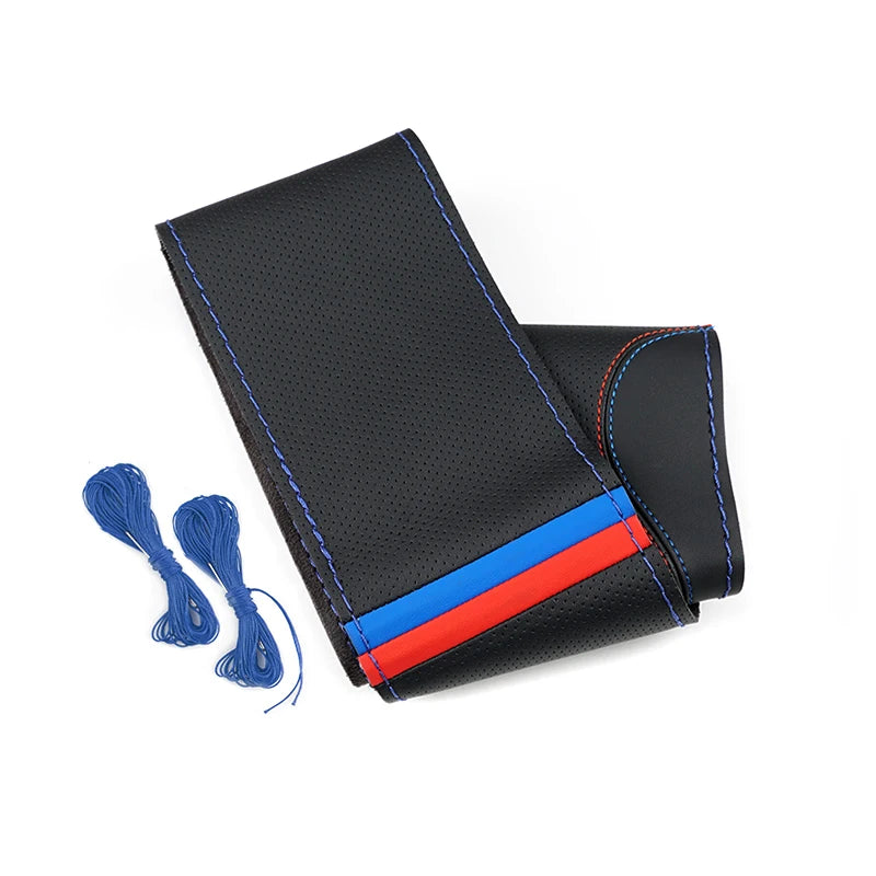 Multiluxi 38cm Universal Lenkradbezug aus Mikrofaser-Leder